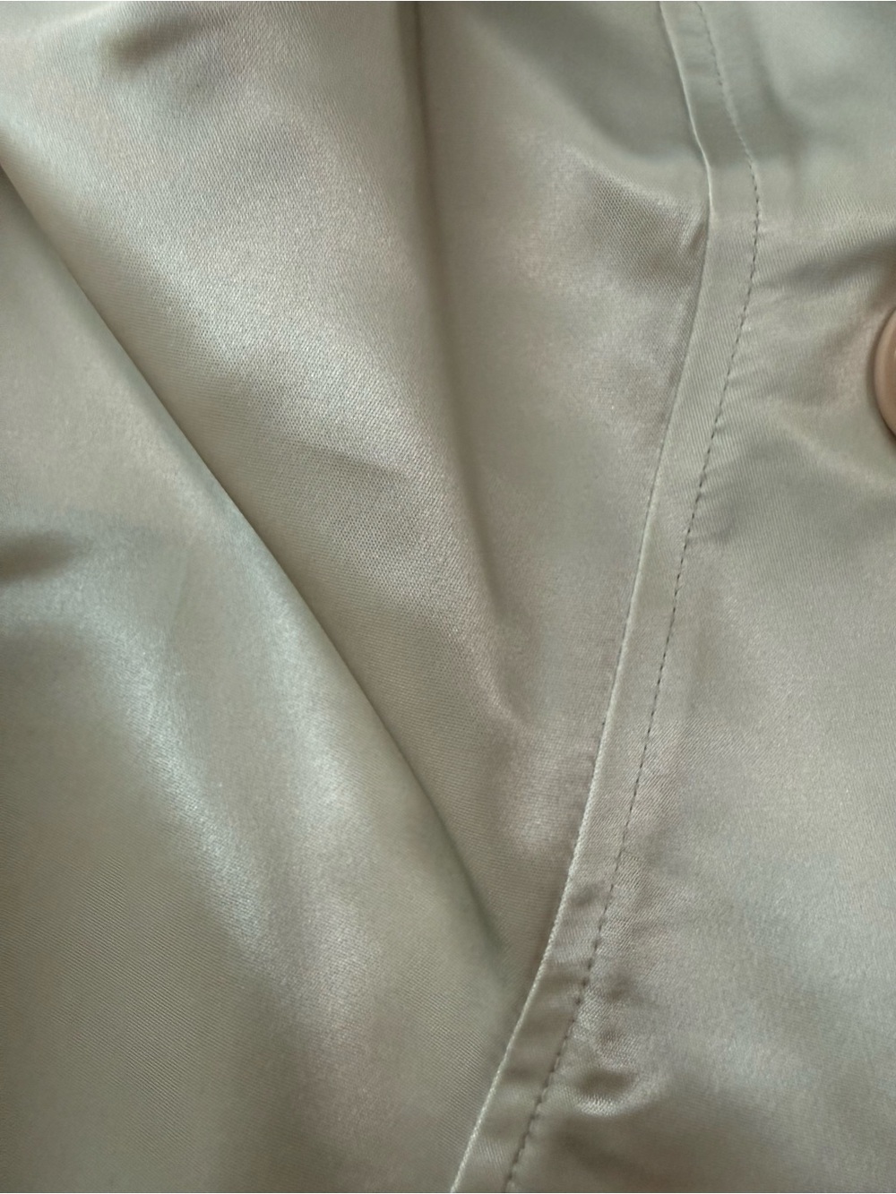 Vintage XOXO Women's Double-Breasted Satin Blazer in Pale Silver - Picture 2 of 8